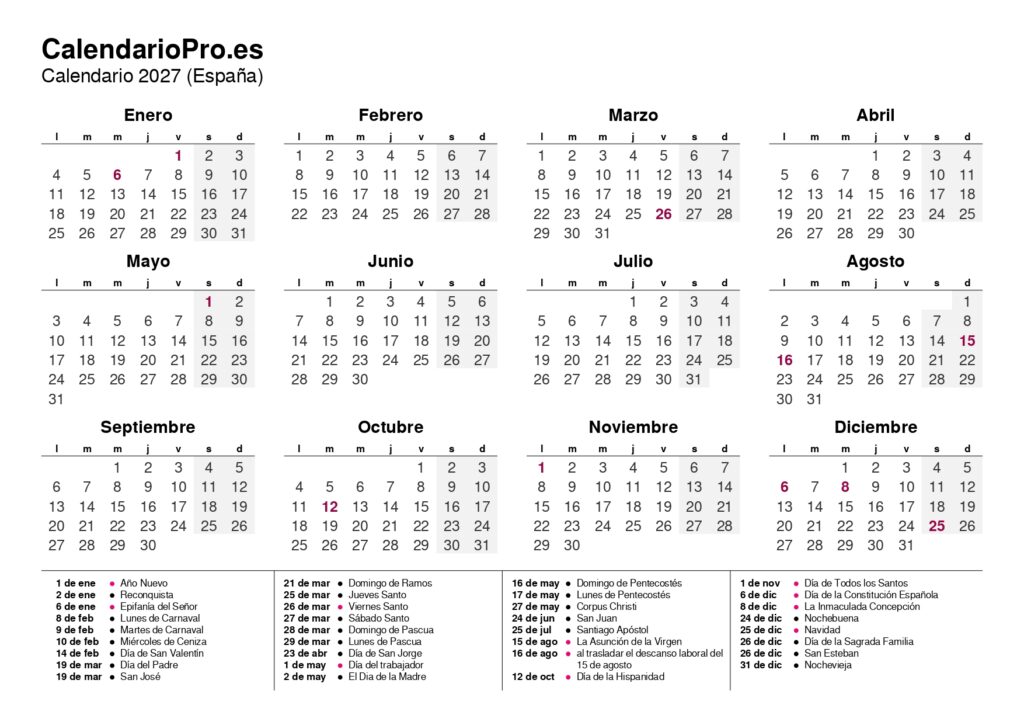 Calendario 2027 Festivos Y N meros De Semana calendario-2027-festivos-y-n-meros-de-semana